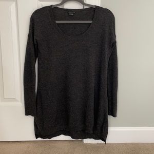 Theory charcoal cashmere tunic sweater